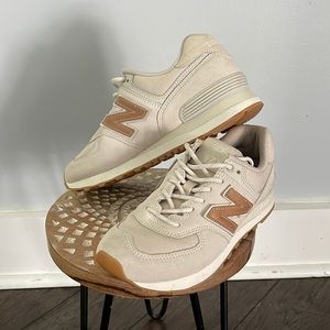 New Balance sneakers, very clean, gently worn.